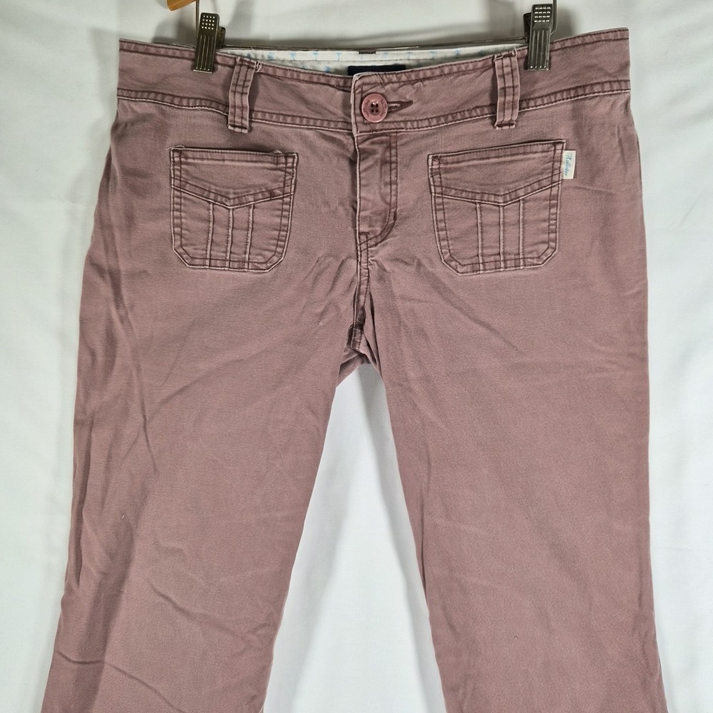 2000s Low Rise Hollister Women's Pink Bootcut Pants Size 11 - Picture 4 of 16
